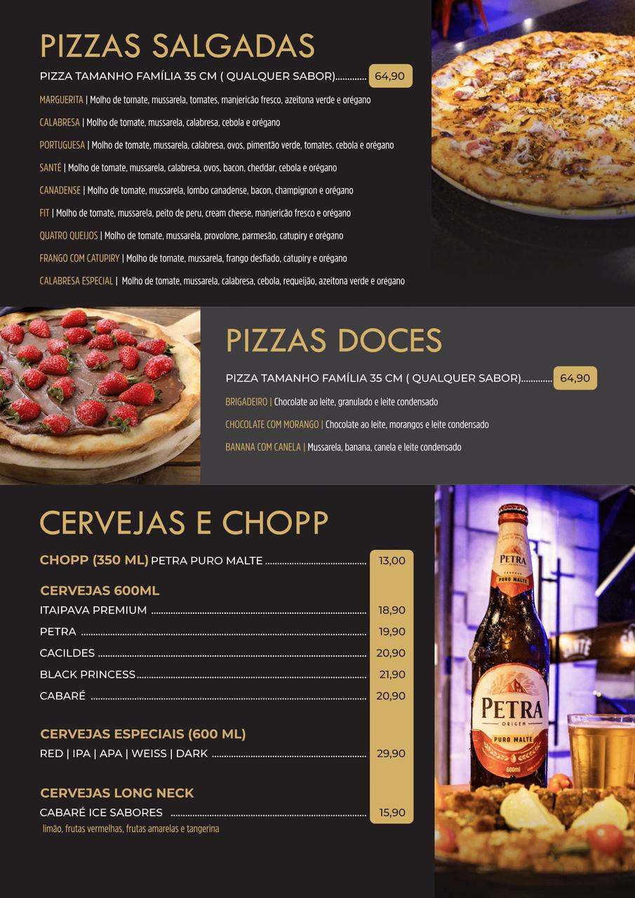 Pizzas, cervejas e chopp