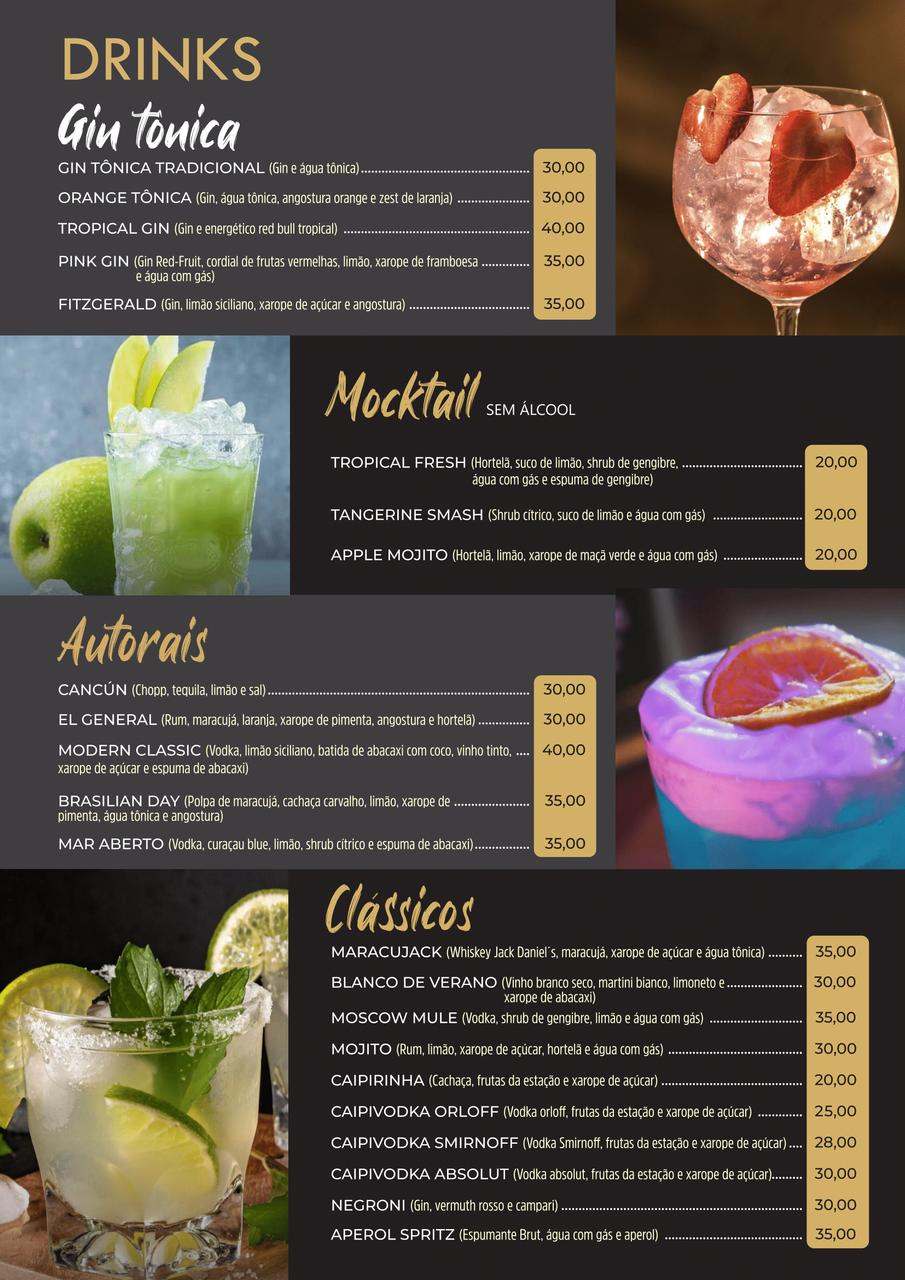 Drinks e coquetéis